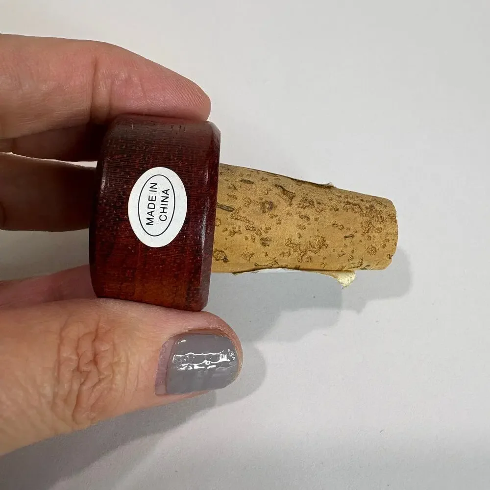 Walt‎ Disney World Mickey & Minnie Mouse Wine Bottle Cork Stopper Wood Engraved
